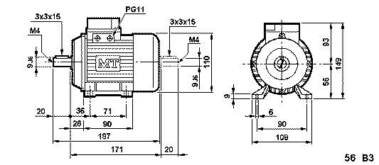 Nerimotori® M56B4 120V/60 3T