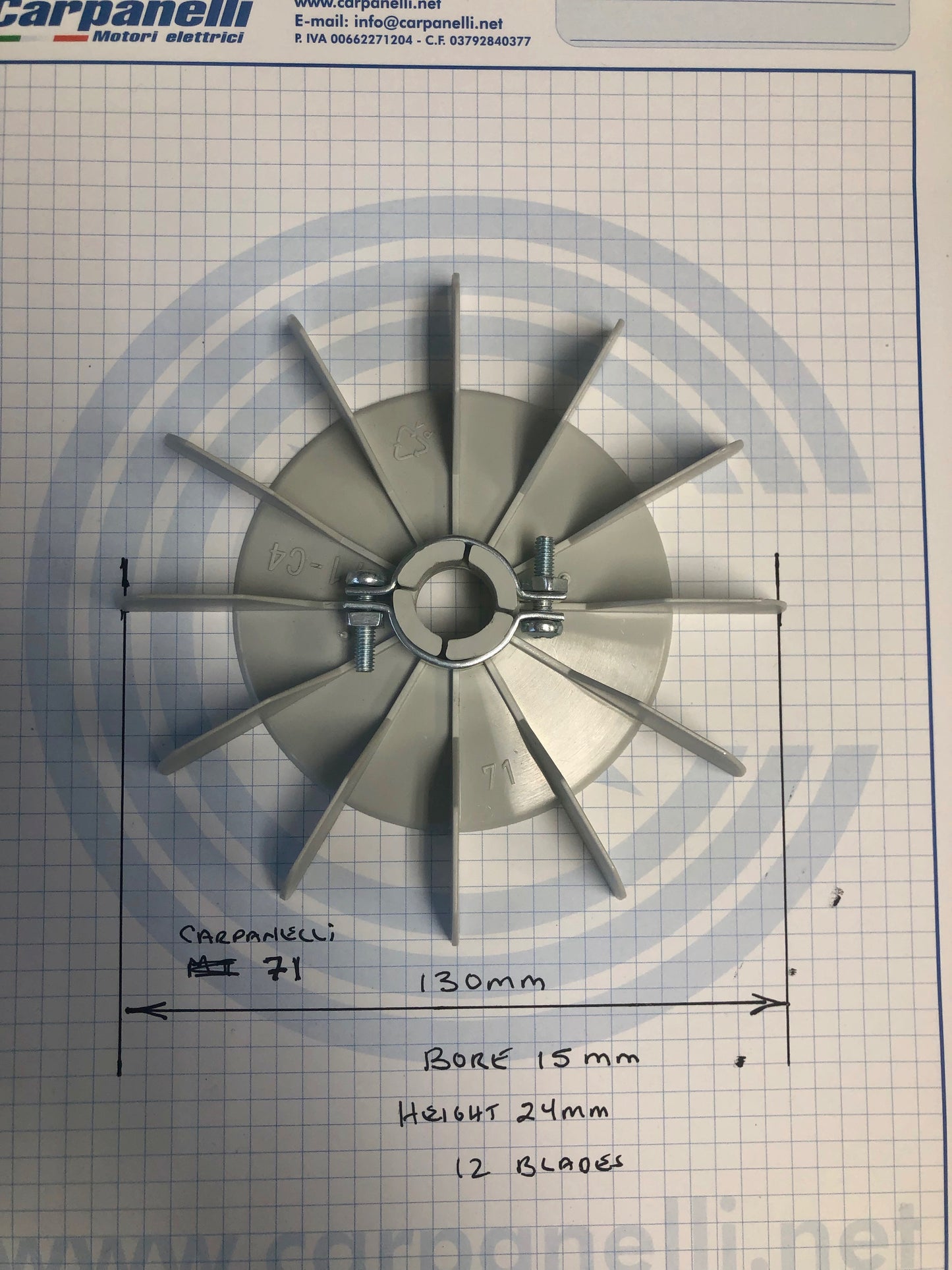 Carpanelli® Non-Metalic Fan & Clamp