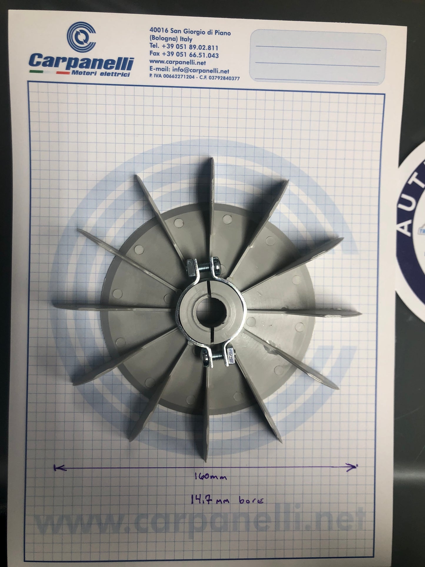 Carpanelli® Non-Metalic Fan & Clamp