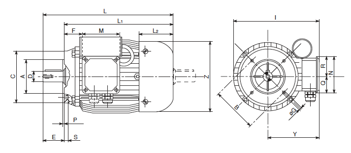 Carpanelli MM63a2 1ph AC Metric Motor or Brakemotor