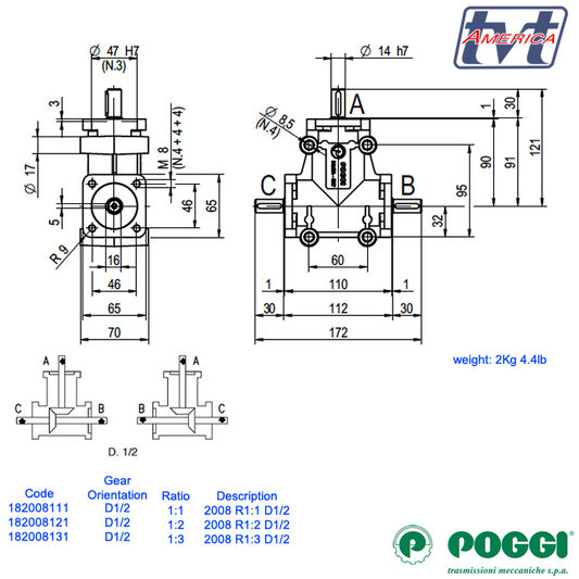 Poggi bevel gearbox 2008