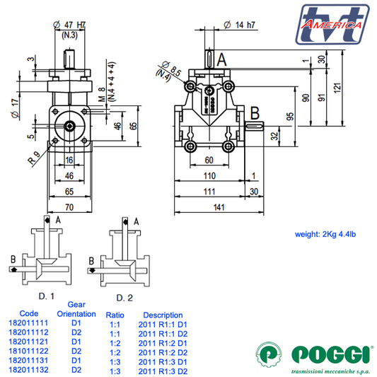 Poggi bevel gearbox 2011