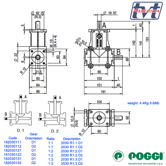 Poggi Bevel Gearbox 2030